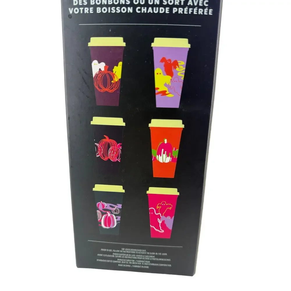 Starbucks Halloween 2023 Reusable Plastic Hot Cup Lid Glow Dark 6 / 16 Oz